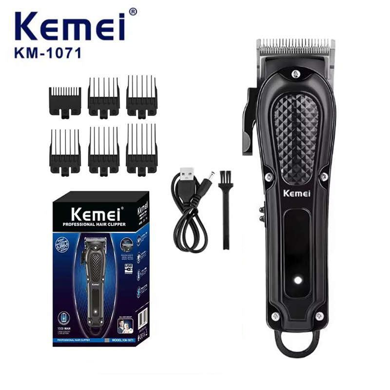 Beard Trimmer Cordless - Kemei-男性用電動バリカン,コードレスおよび充電式バリカン,ひげトリマー,強力なトリミング,KM-1071