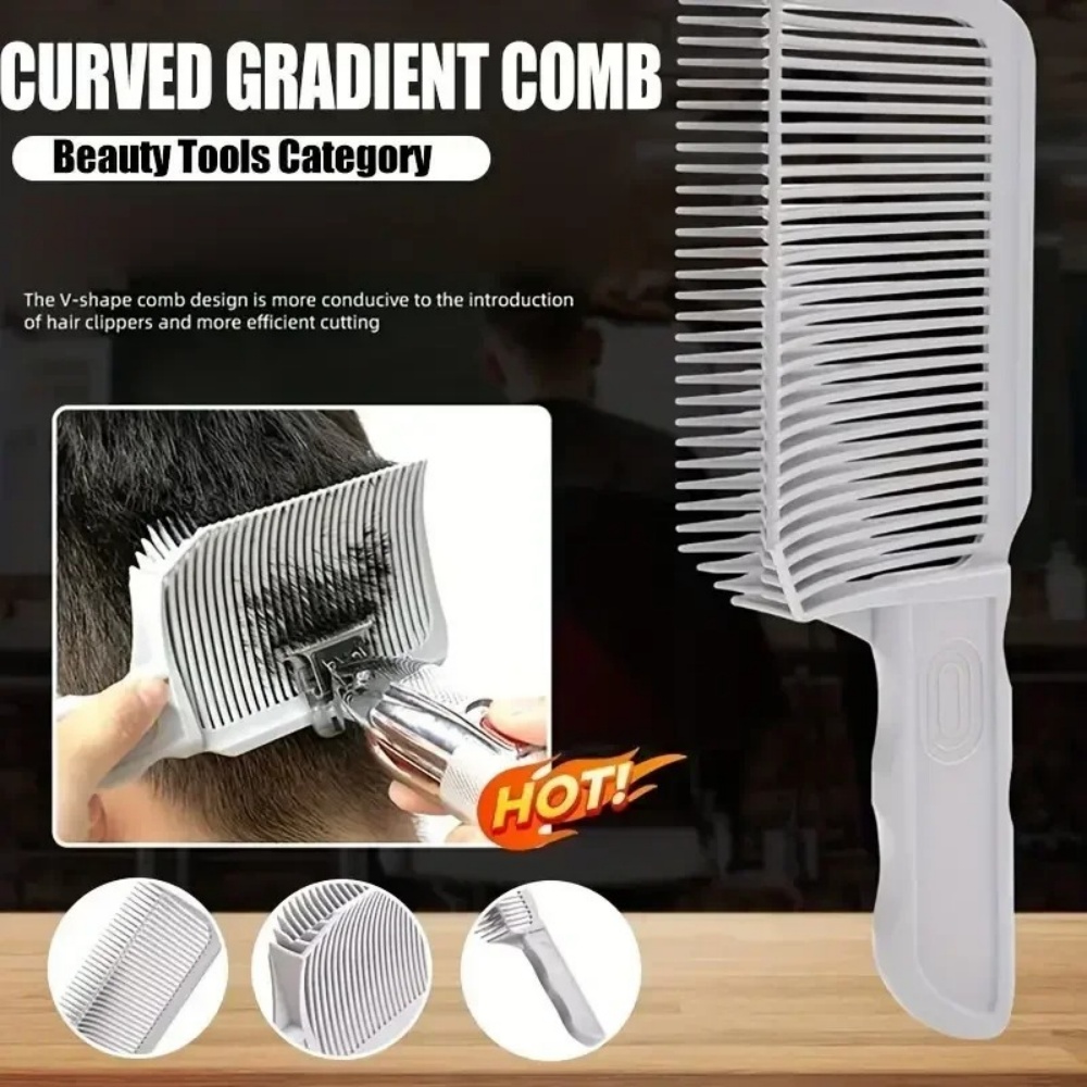 Hair Clipper Professional - プロ用バーバーフェードコーム耐熱ヘアカットクリッパーブレンディングコームフラットトップスタイリングツールフラットトップヘアフェーディングコーム