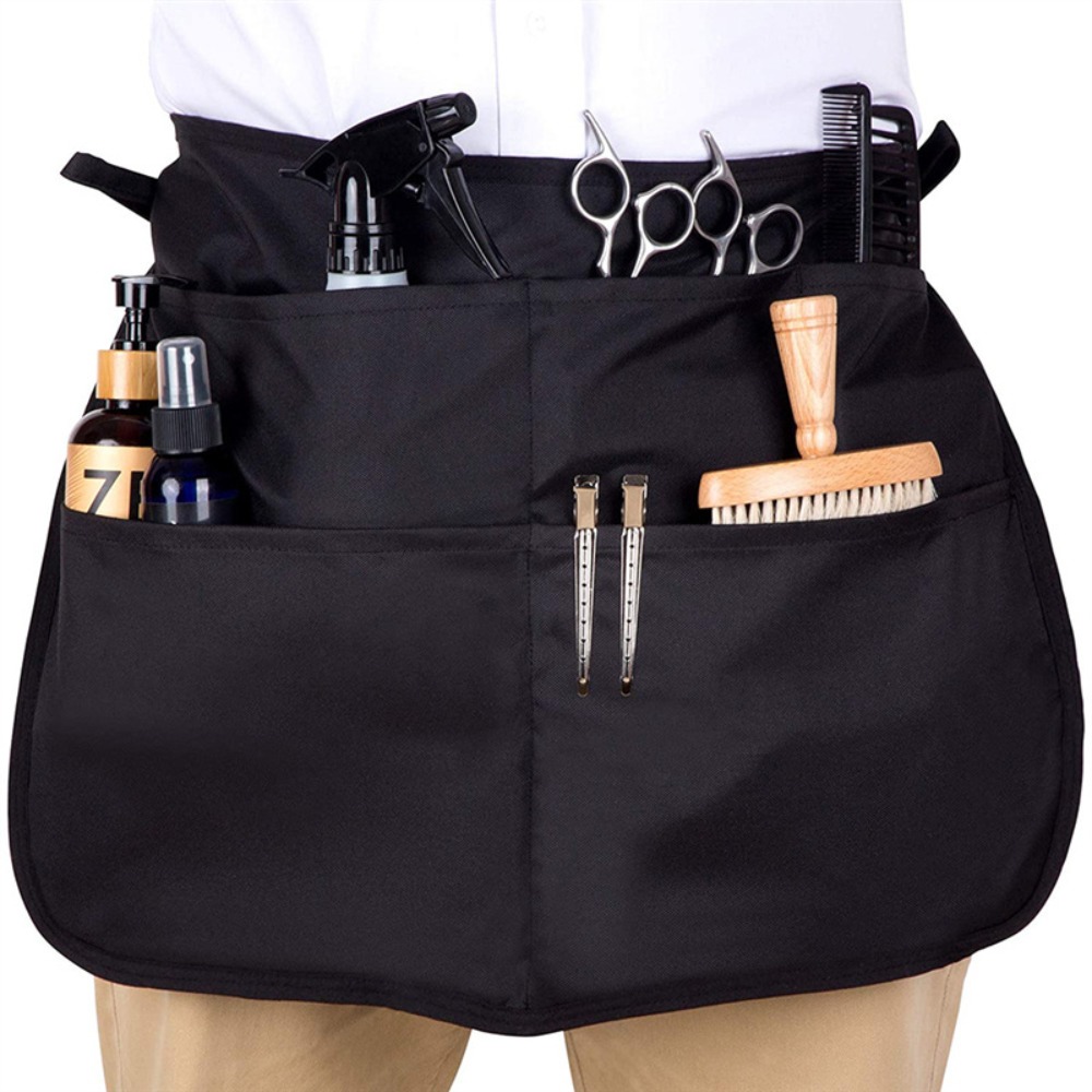 Men'S Grooming Bag - 新しい5ポケット付きバーバー用ハーフエプロン。防水・漂白剤に強い素材を使用。ヘアスタイリスト用、腰に装着できるバッグ。男性用。ペットのグルーミングやヘアカット用ポーチ。