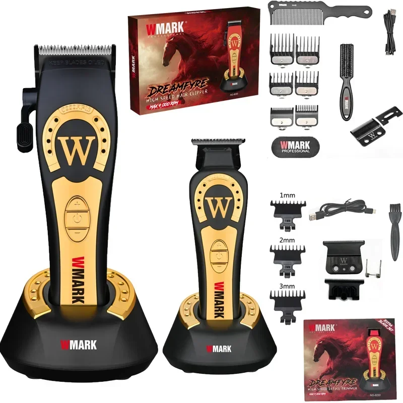 Hair Clipper Professional - WMARK NG-8030/8230 メンズプロフェッショナルヘアクリッパー 9000 RPM 高速ワイヤレスクリッパー