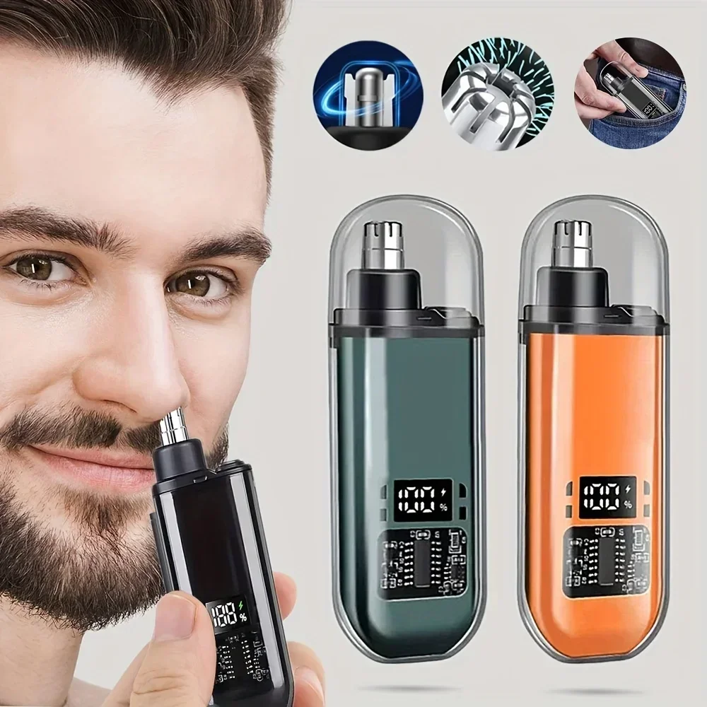 USB C 充電式鼻耳ヘアトリマー男性用ポータブル精密コンパ - Mens Grooming Kit Bag のレビューと価格
