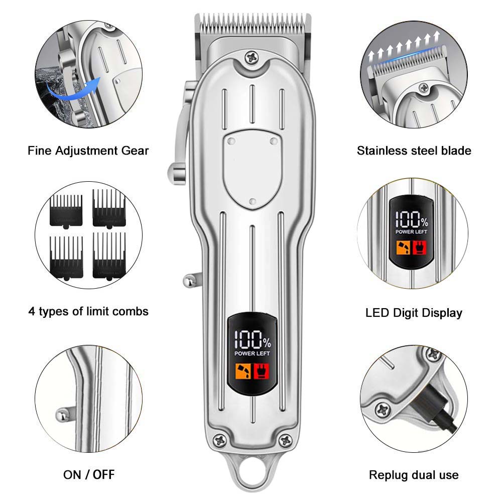 男性用プロ仕様バリカン - コードレス理髪バリカン、ヘアカッ - Beard Trimmer Cordless のレビューと価格