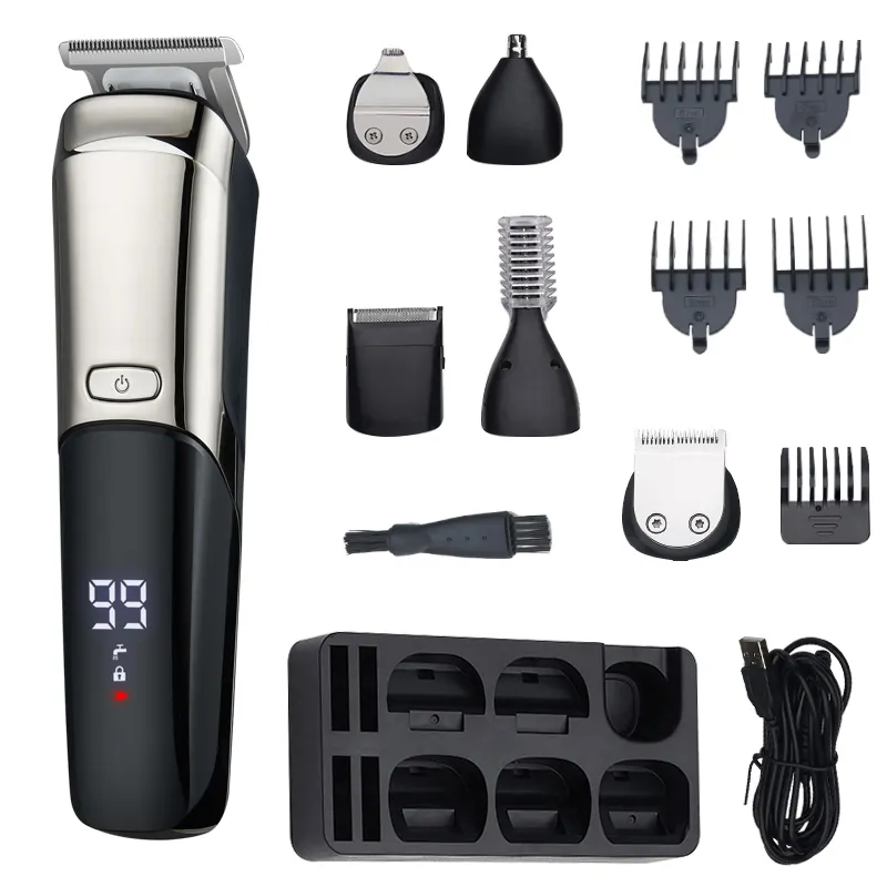 コードレス耳鼻毛トリマー 6 in 1 電動ひげトリミングシ - Beard Trimmer Cordless のレビューと価格