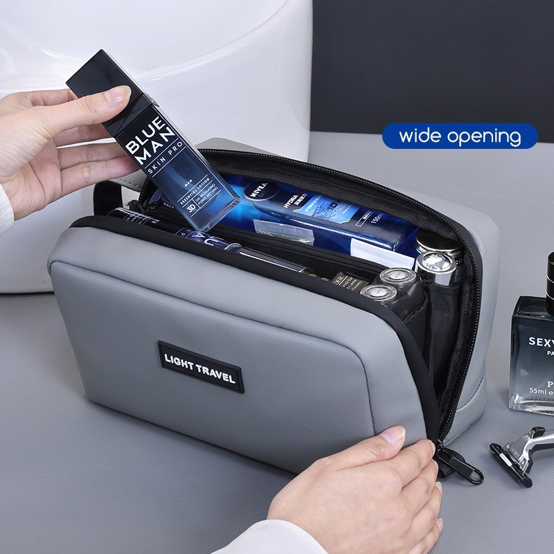 防水ハンドヘルドメイクアップバッグ、耐久性のある男性用トラベ - Mens Grooming Kit Bag のレビューと価格