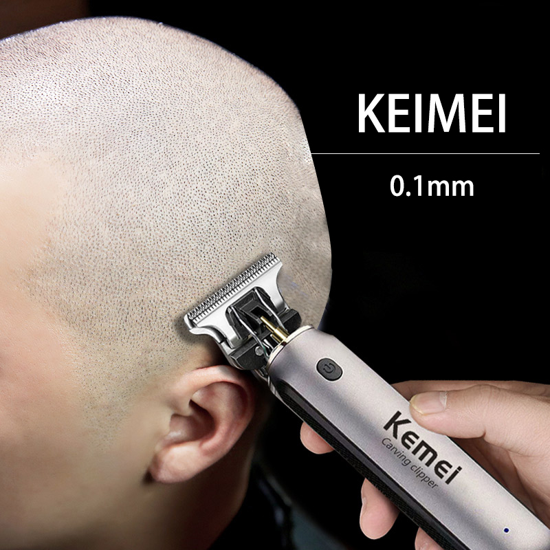 Kemei-男性用のプロ用電気バリカン,コードレスおよび充電 - Beard Trimmer Cordless のレビューと価格