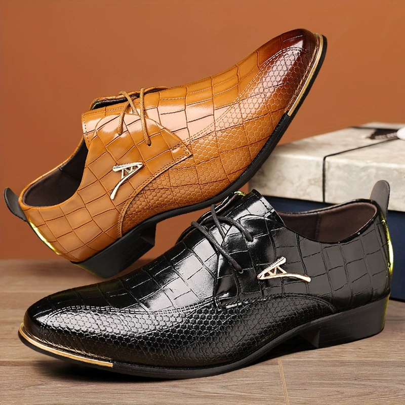 ファッションPUレザーシューズ メンズ ビジネス フォーマル - Men Grooming Outfit のレビューと価格