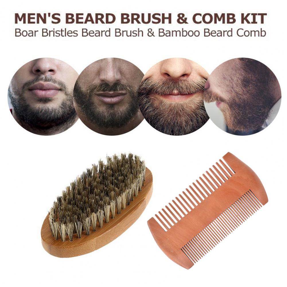 イノシシの毛,楕円形のブラシ,両面木製くし,はさみ,収納袋, - Mens Grooming Kit Bag のレビューと価格