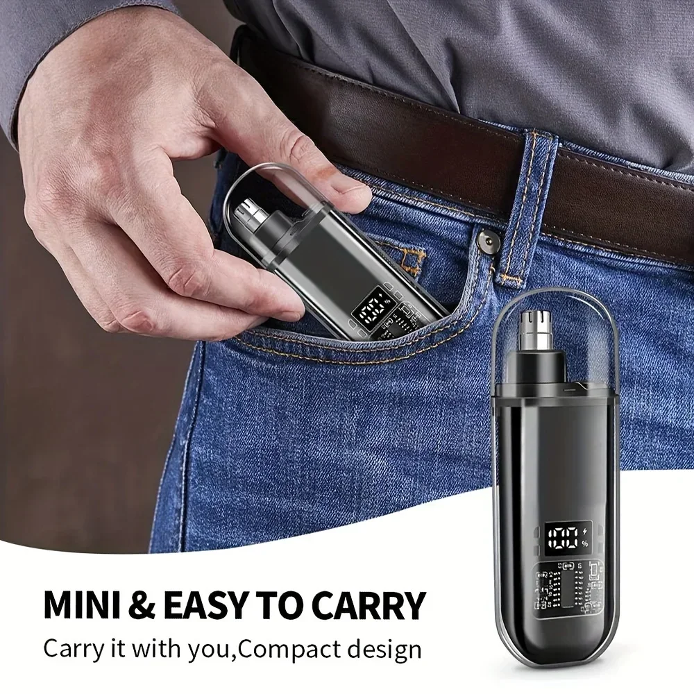 USB C充電式鼻毛耳毛トリマー（男性用）- ポータブル高速 - Mens Grooming Kit Bag のレビューと価格
