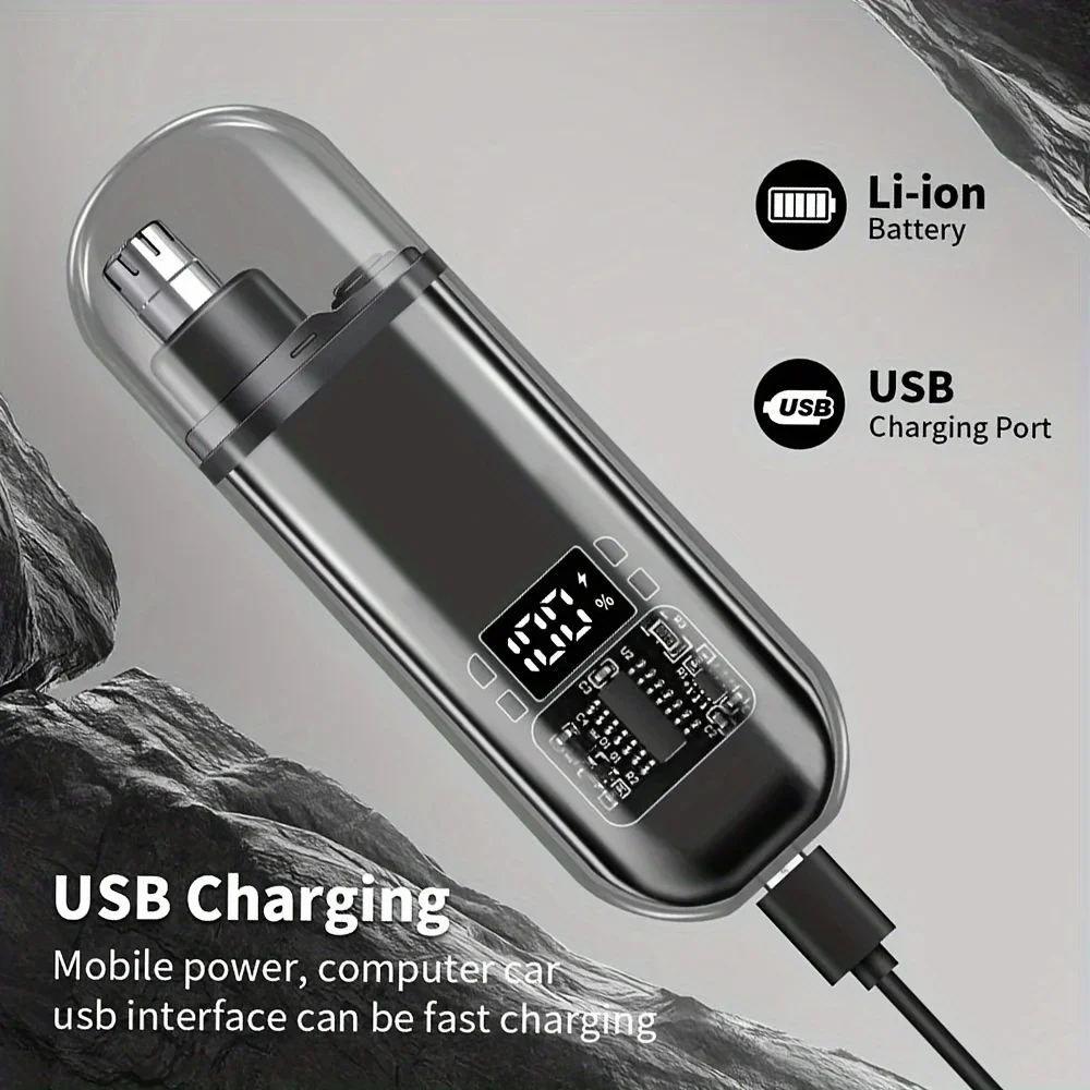 USB C充電式鼻毛耳毛トリマー（男性用）- ポータブル高速 - Mens Grooming Kit Bag のレビューと価格