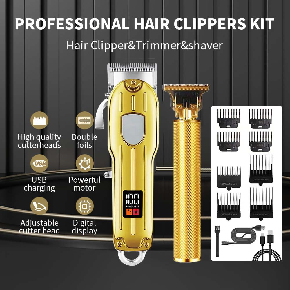 2 in 1電動バリカン＆T字型トリマーセット（男性用）-コ - Beard Trimmer Cordless のレビューと価格
