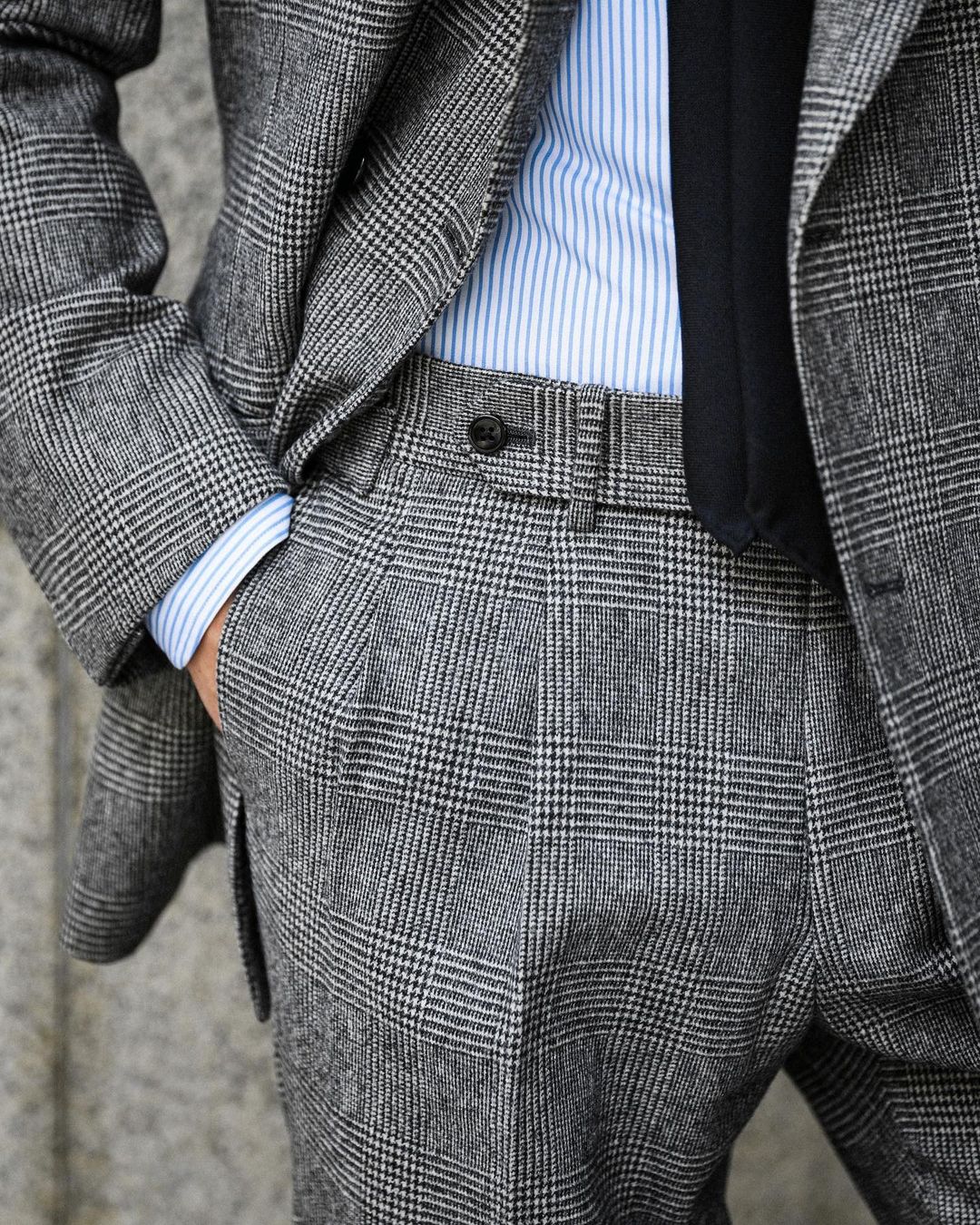 ビジネスチェック柄男性スーツ 2 ピースブレザーダブルブレス - Men Grooming Outfit のレビューと価格