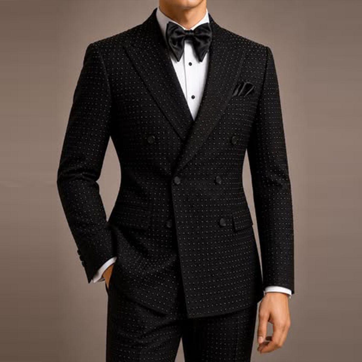 カスタムメイド高級金属装飾メンズスーツ、ピークドラペルグルー - Men Grooming Outfit のレビューと価格