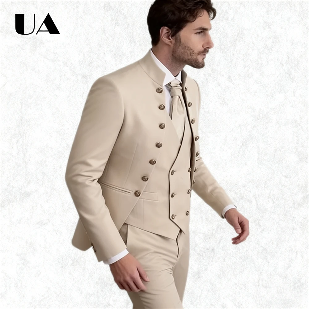 メンズウェディングスーツ、アフリカスタイル3ピーススーツ、オ - Men Grooming Outfit のレビューと価格