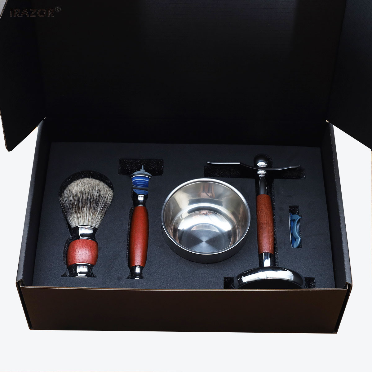 iRAZOR 高級メンズ5枚刃かみそりシェービングキット シ - Men'S Grooming Gift Box のレビューと価格