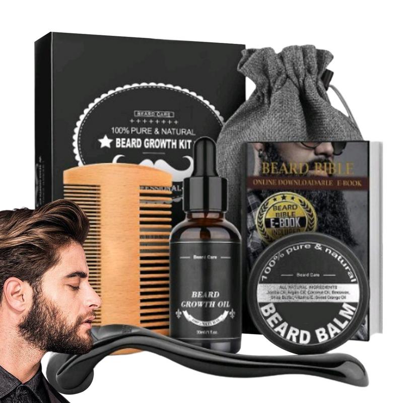 5 個男性ひげバーバグルーミングひげセットひげ成長オイル男性 - Mens Grooming Kit Bag のレビューと価格