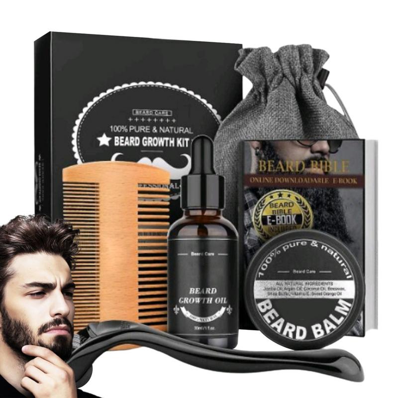 5 個男性ひげバーバグルーミングひげセットひげ成長オイル男性 - Mens Grooming Kit Bag のレビューと価格