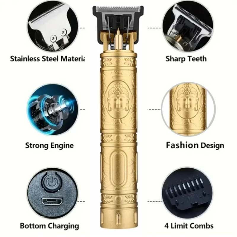 T9 電気ひげトリマーコードレスバリカン男性用 4 コームブ - Beard Trimmer Cordless のレビューと価格